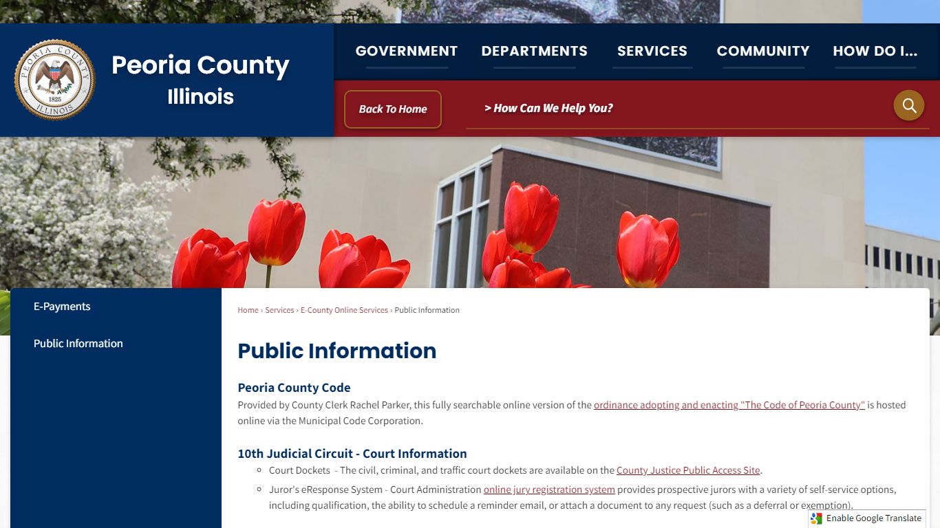 Public Information | Peoria County, IL